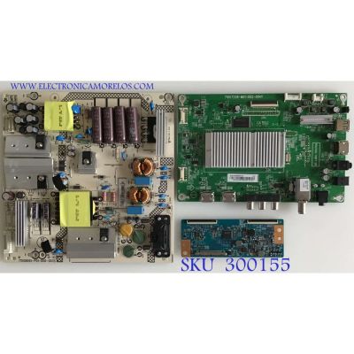 KIT DE TARJETAS PARA TV SHARP / MAIN 756TXHCB0QK026 / 715G7228-M01-002-004Y / FUENTE PLTVFY751AAU4 / 715G8095-P01-000-003S / T-CON 5550T15C07 / T430HVN01.0 / PANEL TPT500J1-HNV07.U / MODELO LC-50LB481U